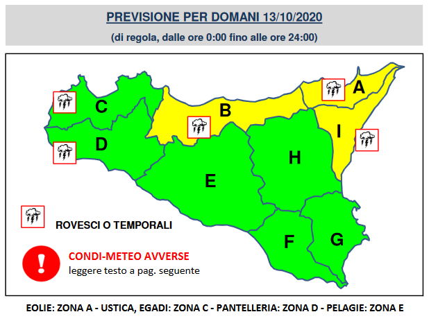 meteo sicilia allerta gialla