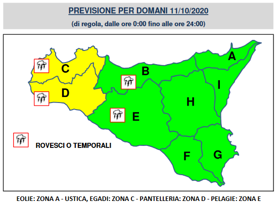 meteo siciilia allerta gialla trapani palermo