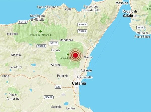 Terremoto Catania e provincia