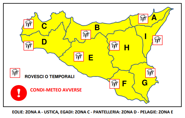 meteo sicilia allerta gialla