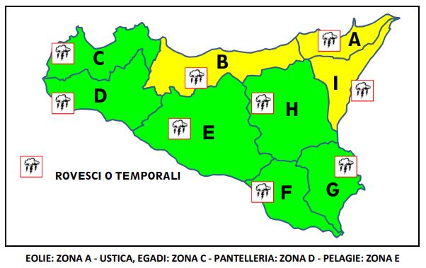 Meteo Sicilia allerta gialla 26 dicembre