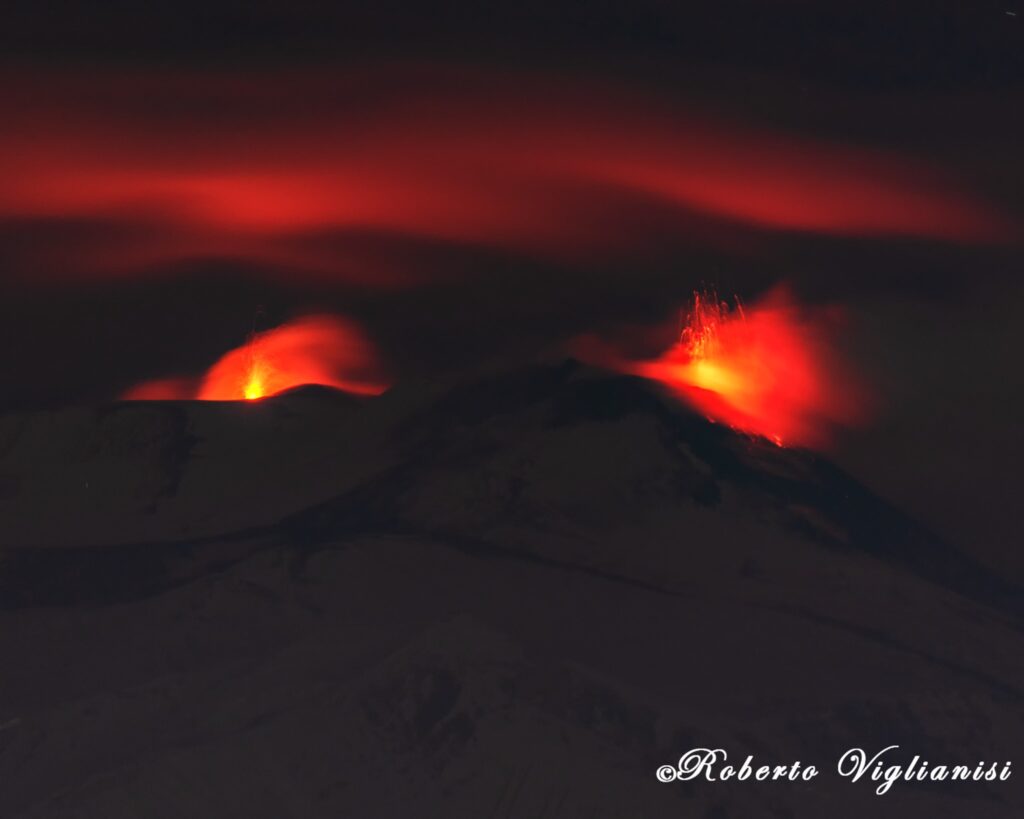 Doppia eruzione Etna 4 febbraio