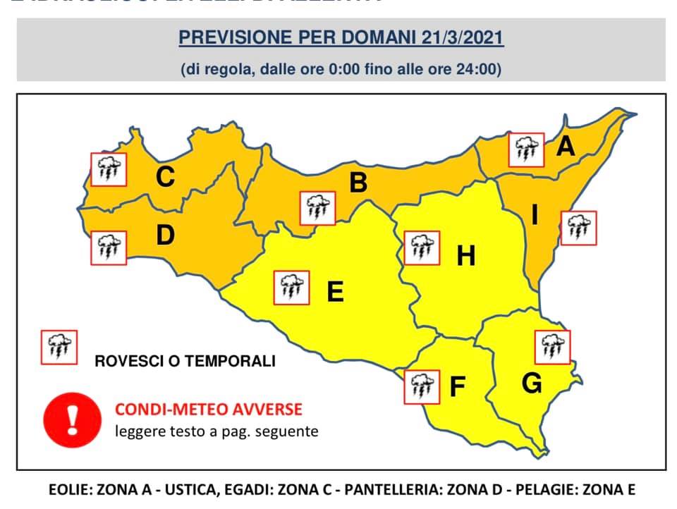 meteo sicilia allerta arancione