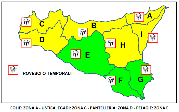 meteo sicilia allerta gialla 19 aprile