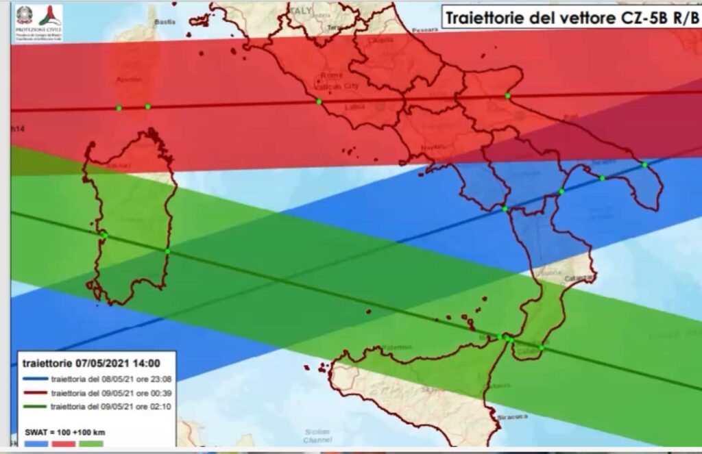 Razzo cinese caduta