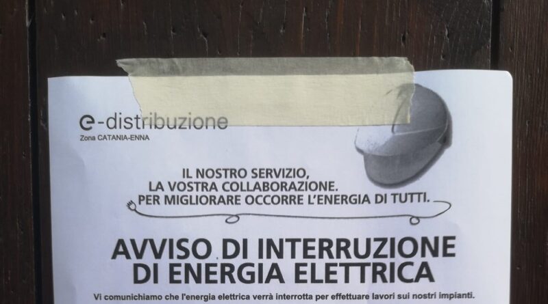 Enel mineo interruzione energia elettrica