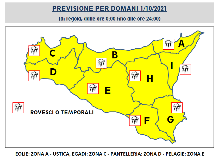 allerta gialla 1 ottobre
