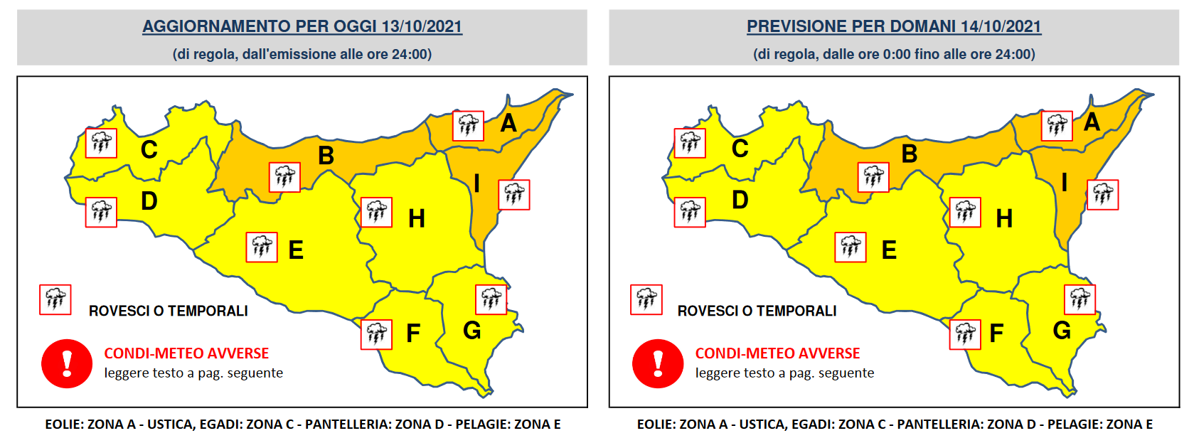 meteo sicilia allerta arancione