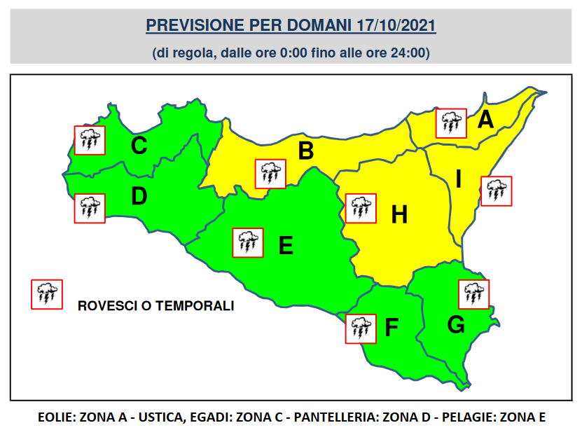 meteo sicilia allerta 17 ottobre