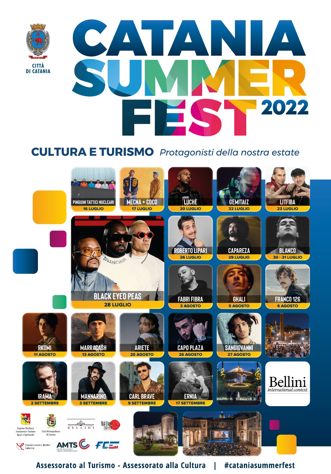 Catania summer fest 2022 tabellone