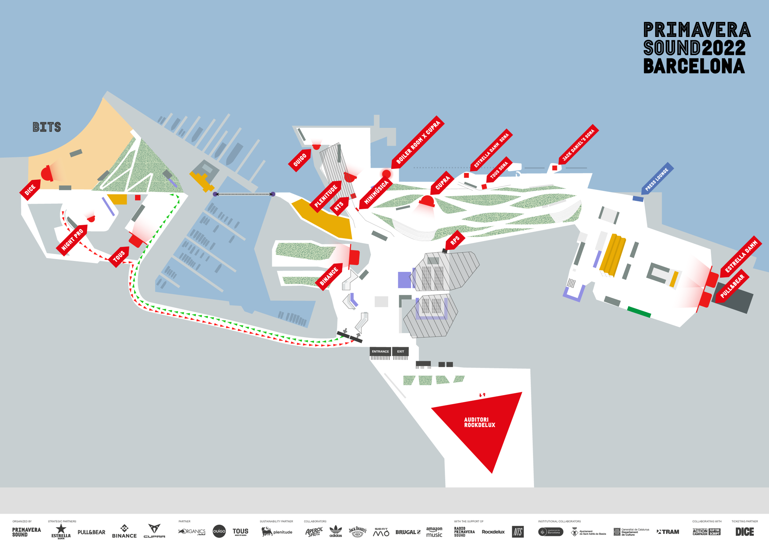 mappa primavera sound barcelona 2022