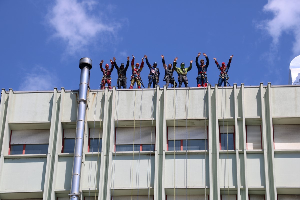 supereroi acrobatici ospedale cannizzaro catania