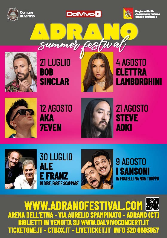 adrano summer fest 2022 music teatro