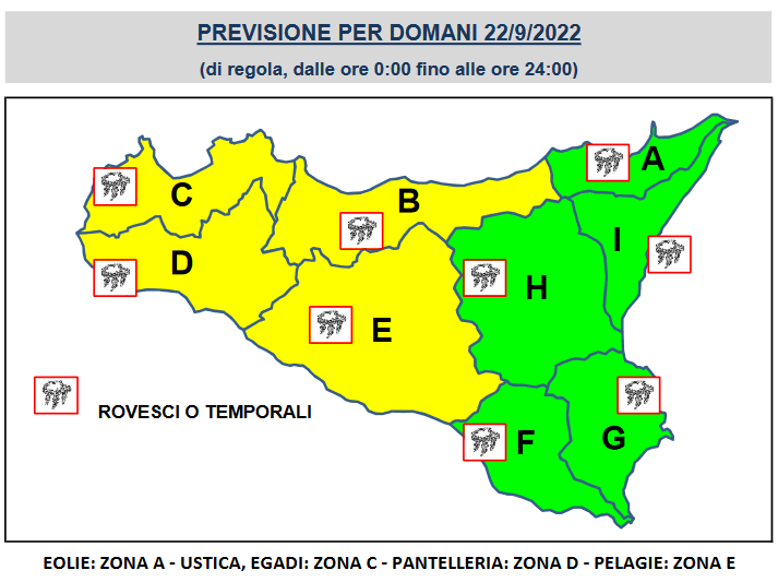 allerta gialla sicilia 22 settembre sicilia