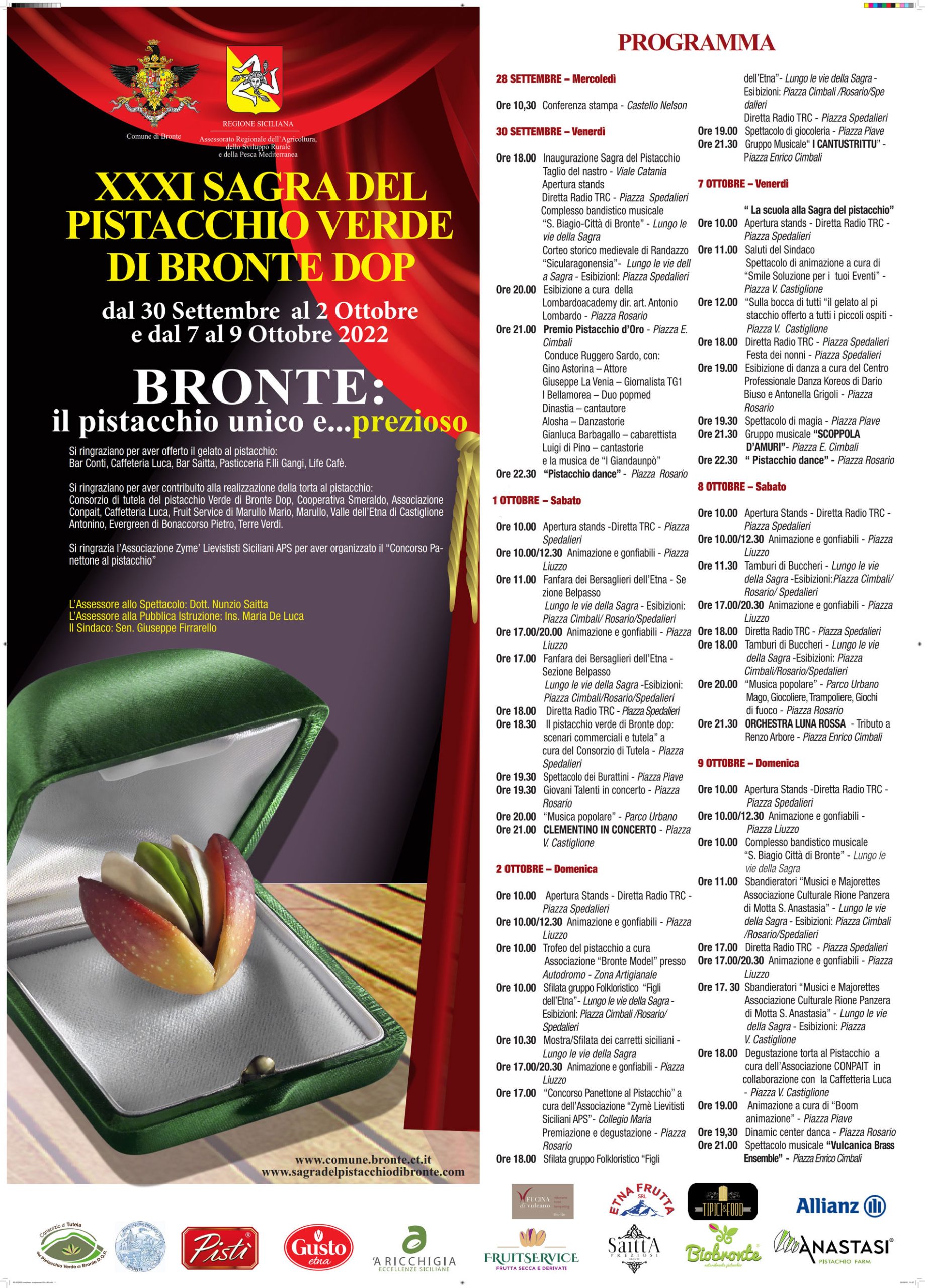 programma sagra del pistacchio 2022