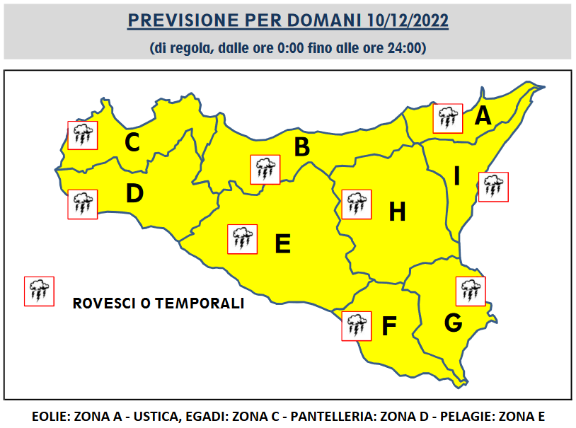 allerta meteo gialla domani sicilia