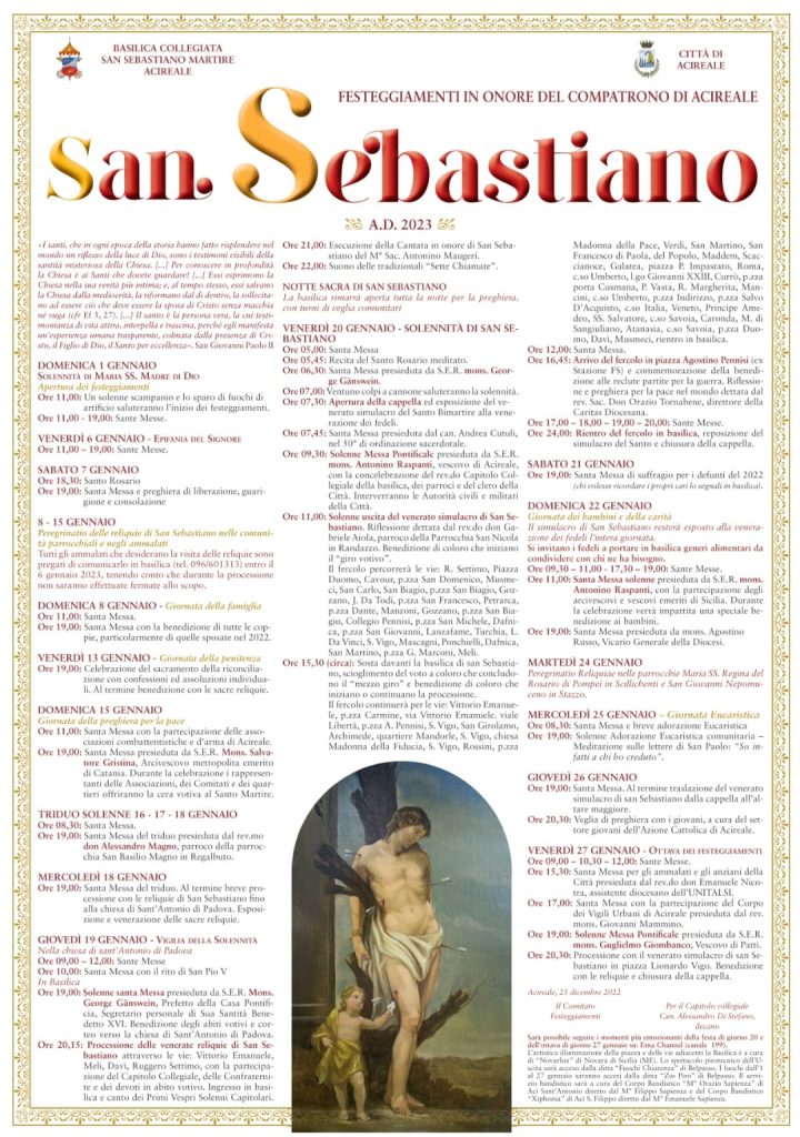 programma san sebastiano 2023 acireale