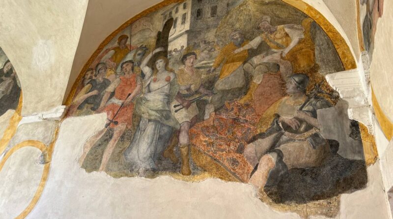 Affresco raffigurante Sant'Agata dopo restauro santa maria di gesù catania