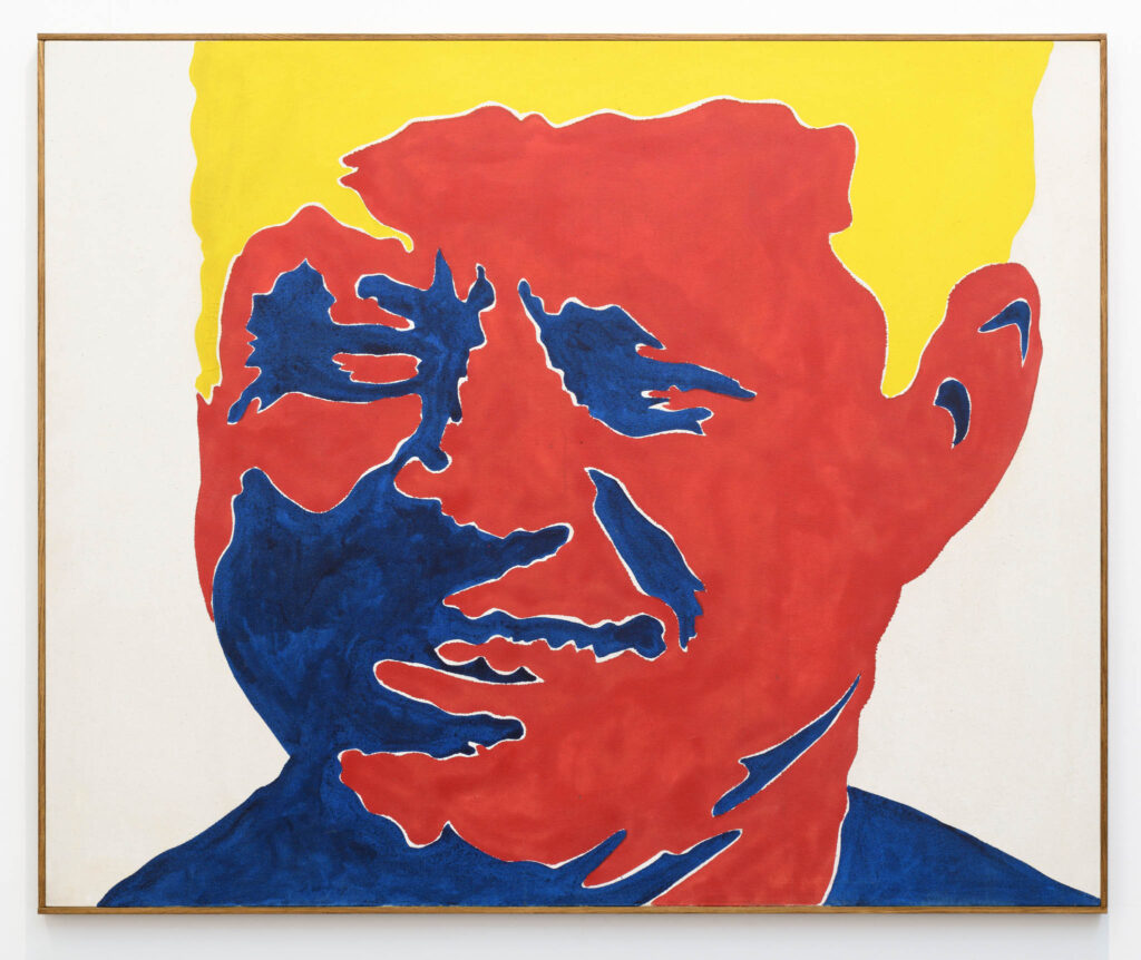Kennedy (giallo, rosso e blu)_1963-64_smalto su tela