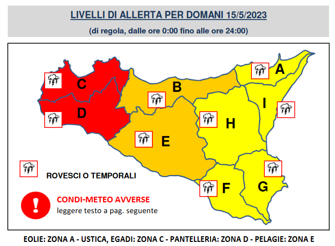 allerta meteo rossa sicilia palermo