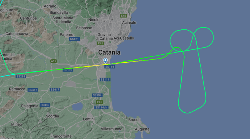 minchia aereo flight radar catania