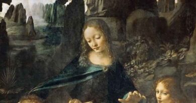 Vergine delle Rocce Leonardo da Vinci Valle Templi Agrigento Sicilia dettaglio