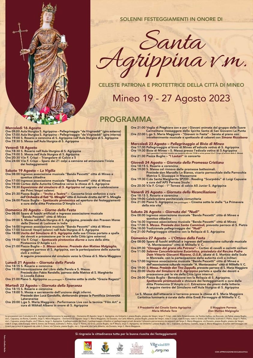 programma sant'agrippina mineo 2023