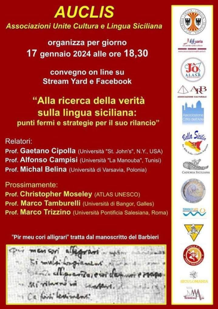 evento auclis lingua siciliana