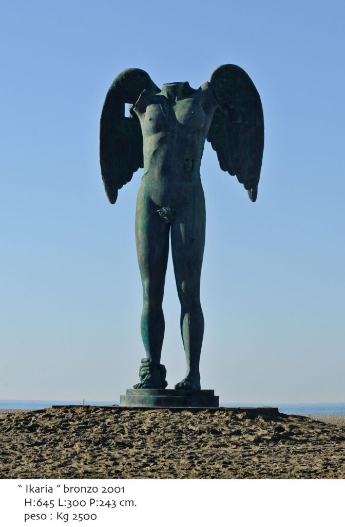 Ikaria (bronzo 2001) mitoraj sicilia