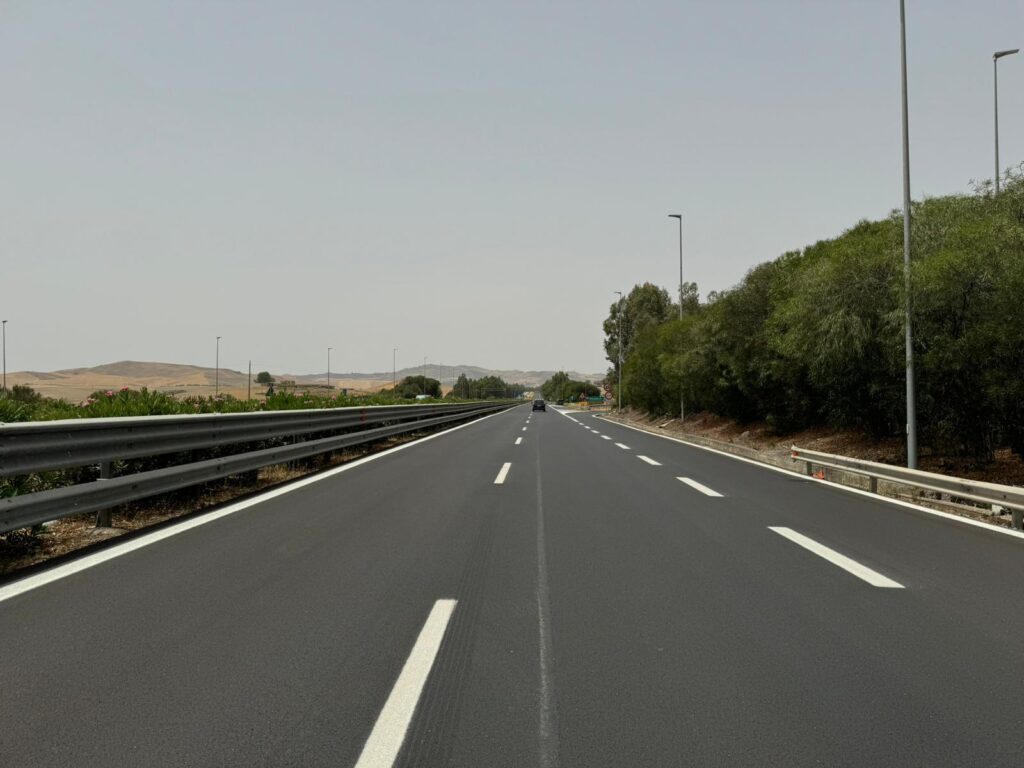 pavimentazione nuova Anas A19 auostrada