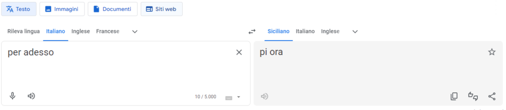 siciliano google translate